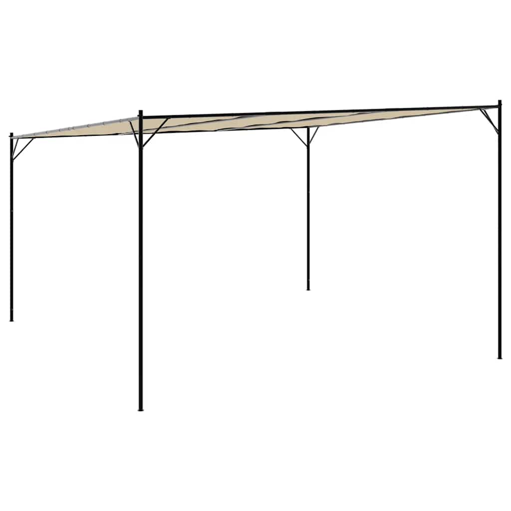 Prieel 4x4 m 180 g/m² stof en staal beige