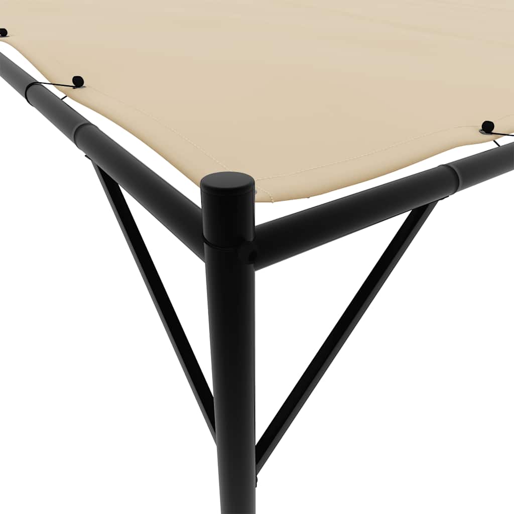 Prieel 4x4 m 180 g/m² stof en staal beige