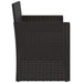 Tuinbank met kussens 105 cm poly rattan zwart