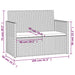Tuinbank met kussens 105 cm poly rattan zwart