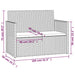 Tuinbank met kussens 105 cm poly rattan grijs