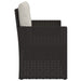 Tuinbank met kussens 105 cm poly rattan zwart