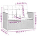 Tuinbank met kussens 105 cm poly rattan zwart