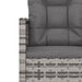 Tuinbank met kussens 105 cm poly rattan grijs