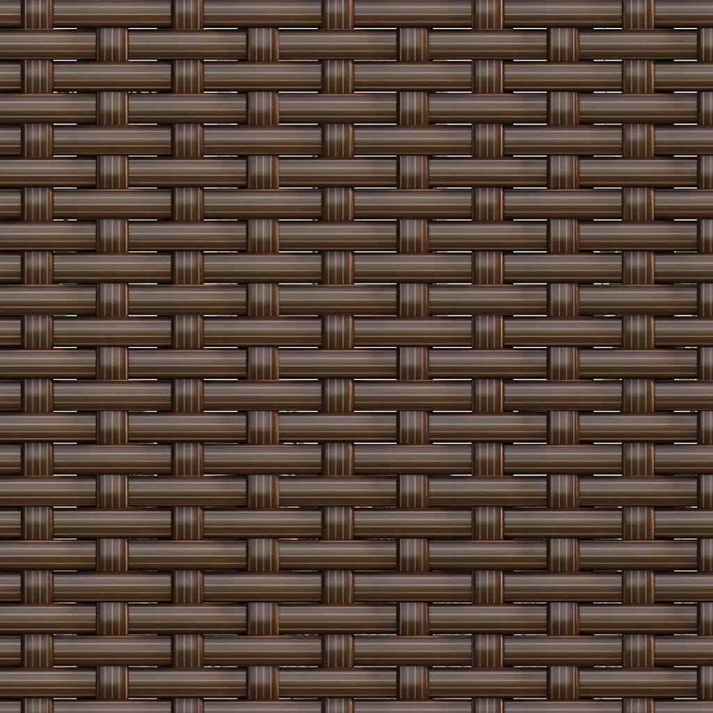 Tuinbank 3-zits met kussens poly rattan bruin