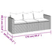 Tuinbank 3-zits met kussens poly rattan zwart