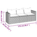 Tuinbank 3-zits met kussens poly rattan grijs
