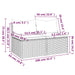 Tuinmiddenbanken met kussens 2 st poly rattan zwart