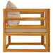 Tuinstoel Met Kussens Massief Acaciahout Taupe 1 Fauteuil
