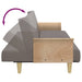 Slaapbank met armleuningen stof taupe