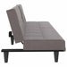 Slaapbank met bekerhouders stof taupe