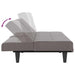 Slaapbank met bekerhouders stof taupe