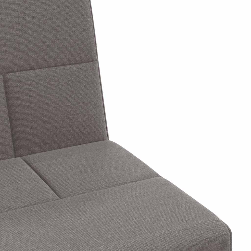 Slaapbank met bekerhouders stof taupe