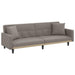 Slaapbank met kussens stof taupe