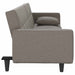 Slaapbank met kussens stof taupe