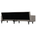 Slaapbank met kussens stof taupe