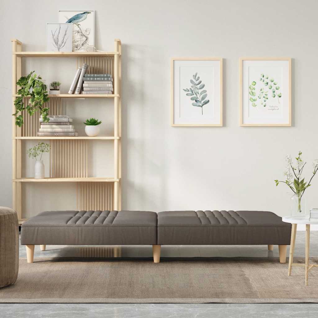 Slaapbank stof taupe