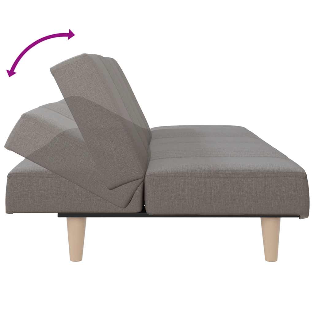 Slaapbank stof taupe