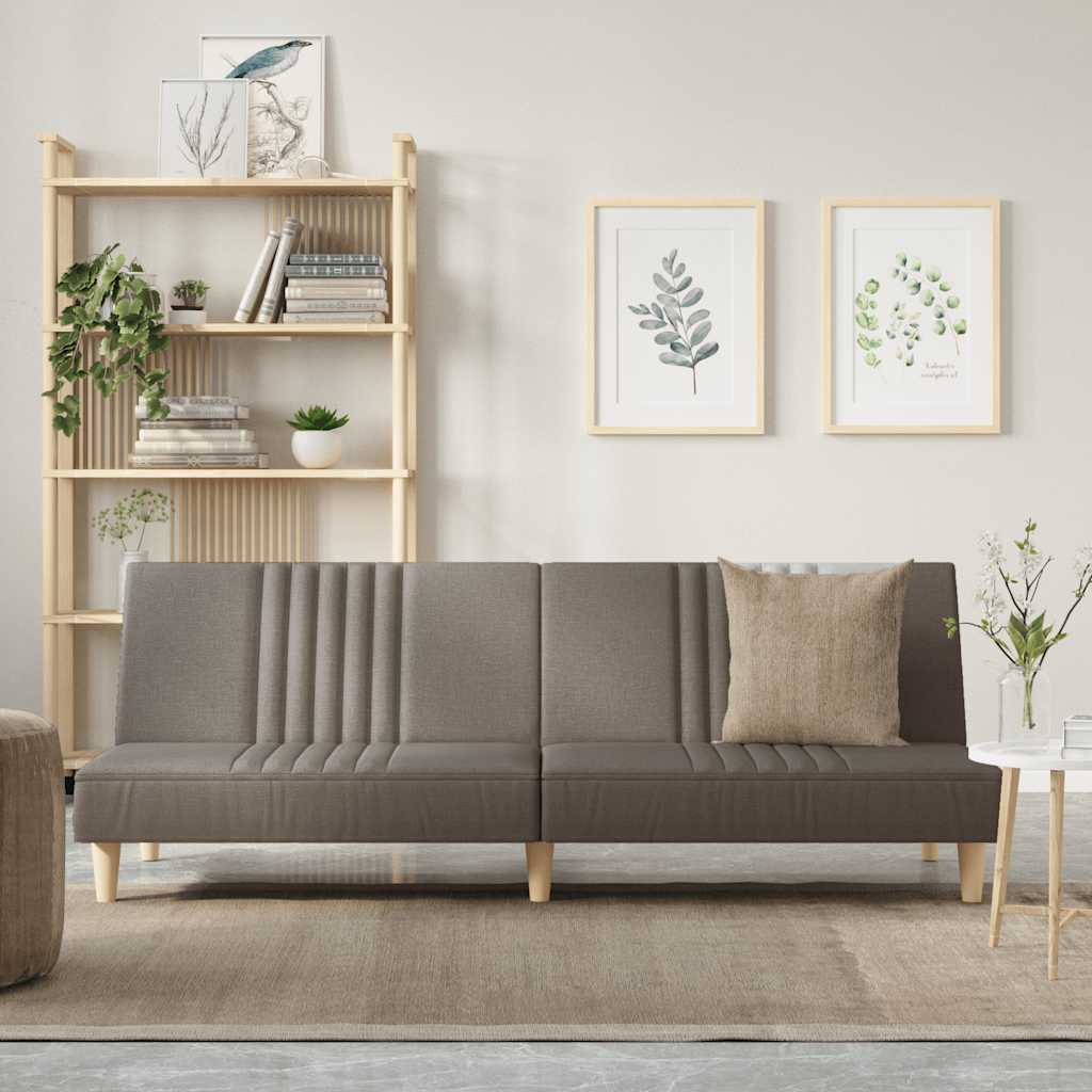 Slaapbank stof taupe
