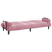 Slaapbank Met Armleuningen Fluweel Roze
