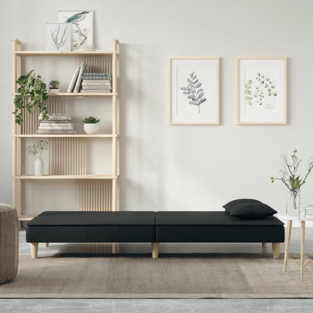 Slaapbank stof zwart