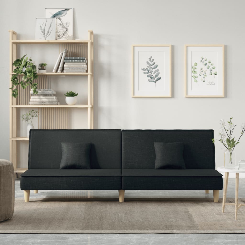 Slaapbank stof zwart