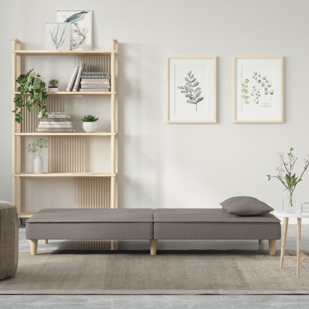 Slaapbank stof taupe
