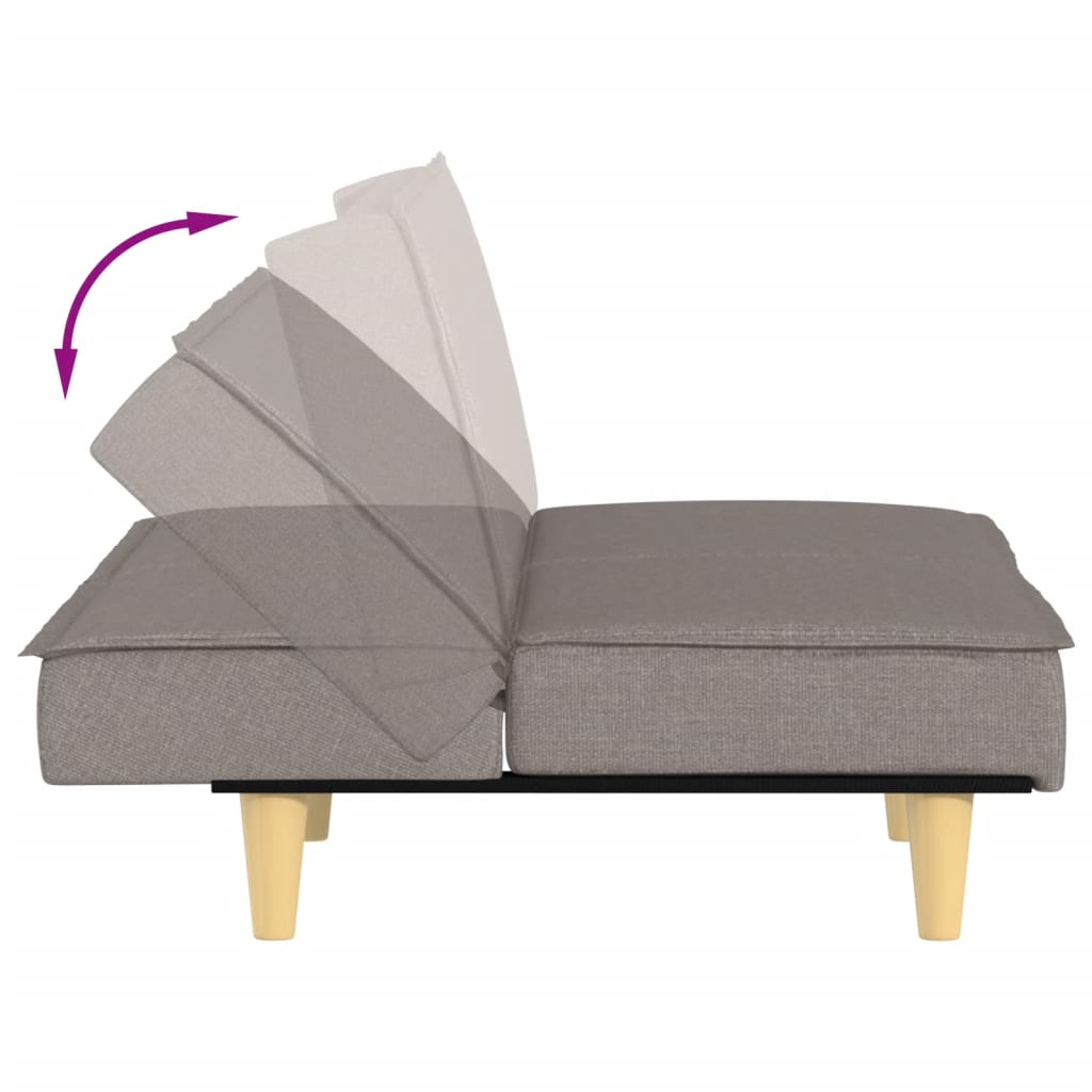 Slaapbank stof taupe