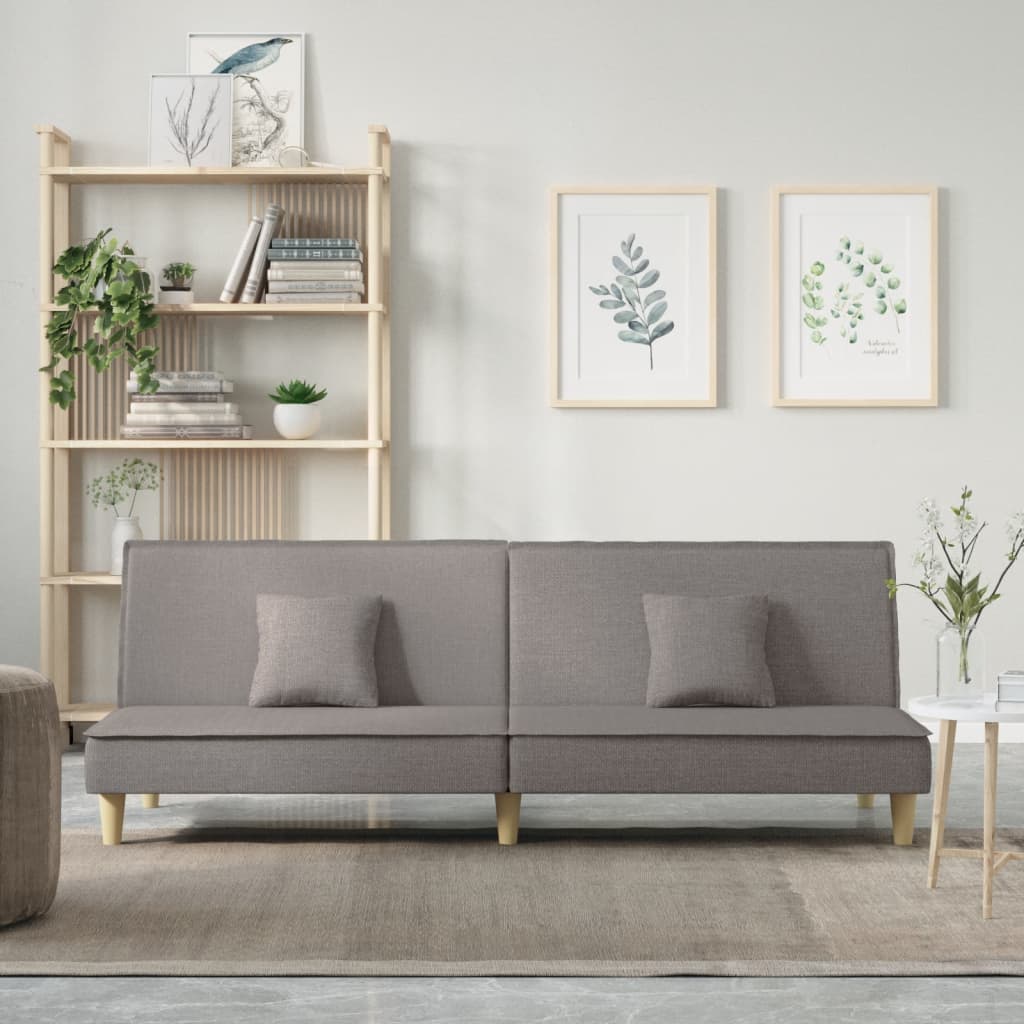 Slaapbank stof taupe