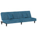 Slaapbank fluweel blauw