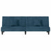 Slaapbank fluweel blauw