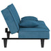 Slaapbank fluweel blauw