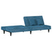 Slaapbank fluweel blauw