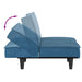 Slaapbank fluweel blauw