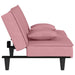 Slaapbank fluweel roze