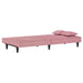 Slaapbank fluweel roze