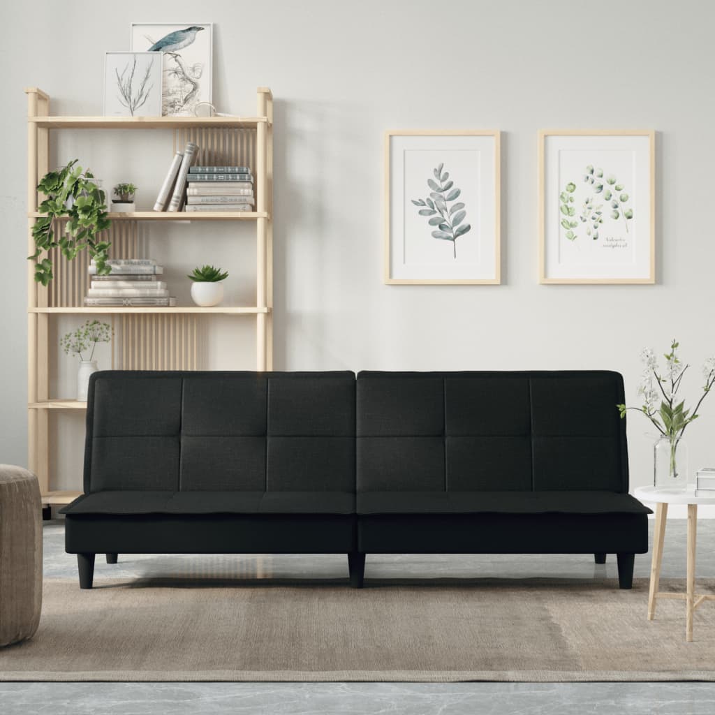 Slaapbank stof zwart