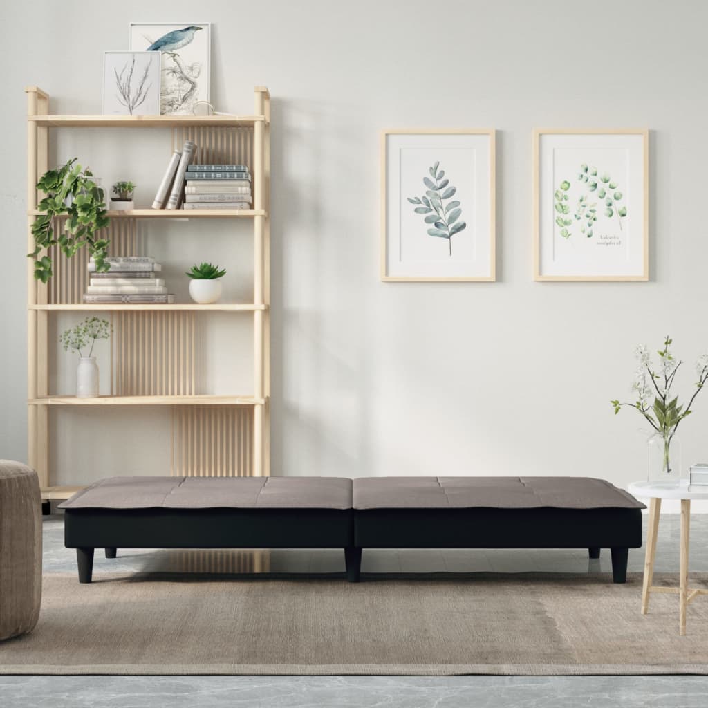 Slaapbank stof taupe