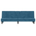 Slaapbank met bekerhouders fluweel blauw