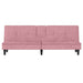Slaapbank met bekerhouders fluweel roze