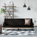 Slaapbank met armleuningen stof zwart