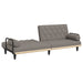 Slaapbank met armleuningen stof taupe