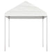 Prieel met dak 2,28x2,23x2,69 m polyetheen wit