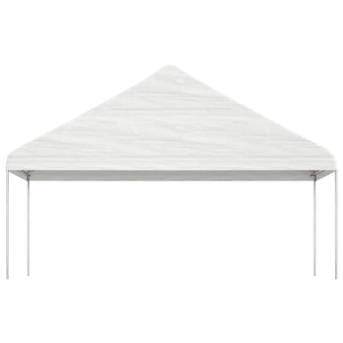 Prieel met dak 5,88x2,23x3,75 m polyetheen wit