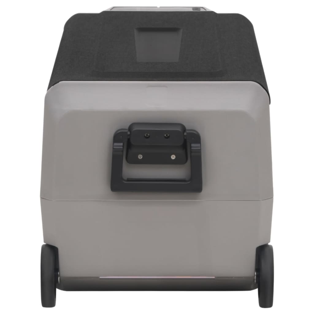 Koelbox met wielen en adapter 36 L PP en PE zwart en grijs