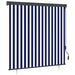 Rolgordijn Blauw en Wit 180 x 250 cm Stof en Aluminium