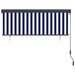Rolgordijn Blauw en Wit 180 x 250 cm Stof en Aluminium