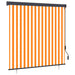 Rolgordijn Wit en Oranje 180 x 250 cm Stof en Aluminium