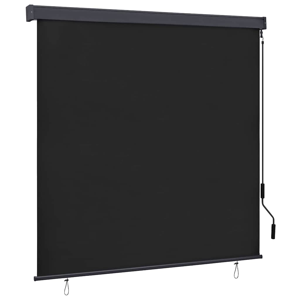 Rolgordijn Antracietkleurig 180 x 250 cm Stof en Aluminium