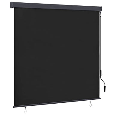 Rolgordijn Antracietkleurig 180 x 250 cm Stof en Aluminium